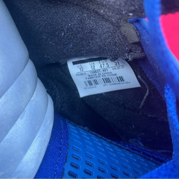 Nike Air Jordan 5 Retro Blue Suede 2017 Size 13   136027-401 Blue Black Silver - Picture 7 of 10